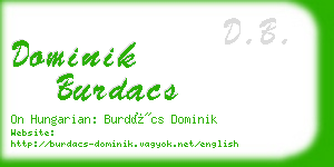 dominik burdacs business card